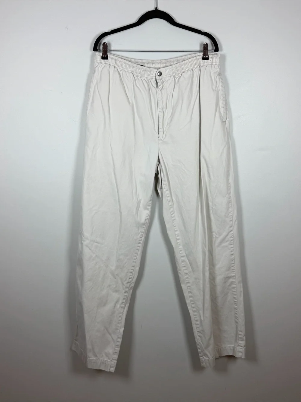 Vintage Polo Ralph Lauren Light Khaki Tan Chinos Cotton Baggy Stretchy Waist XL